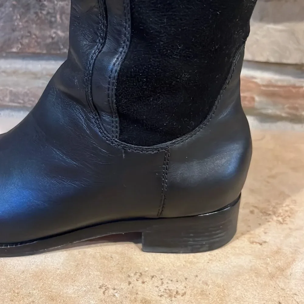 Cole Haan Black Leather Over the Knee Boots